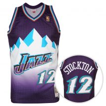 Mitchell and Ness NBA Utah Jazz John Stockton Trikot Herren lila / hellblau Gr. XXL