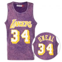 Mitchell and Ness NBA Los Angeles Lakers Shaquille O ́Neal Acid Wash Trikot Herren lila / gelb Gr. S
