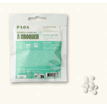 PAOS - Recharge dentifrice à croquer BIO - menthe glaciale - travel - 125 comprimés - 37,5g