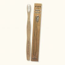 PAOS - Brosse à dents bambou - blanche