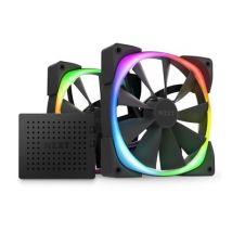 NZXT Aer RGB 2 Twin &amp; Controller - 140mm - 2 pack - Black