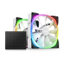 NZXT Aer RGB 2 Twin &amp; Controller - 140mm - 2 pack - White