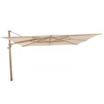 Zweefparasol Finca 4 Seasons 400x300cm woodlook   (sand) Dieptevariant