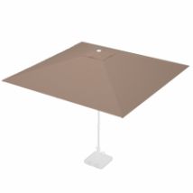 Stokparasoldoek Rhino 300x300cm vierkant Taupe (polyester)