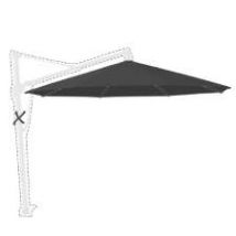 Parasoldoek Rhino   400cm rond voor Sombrano dark grey (polyester)