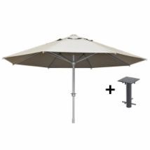 Parasol Houston 500cm taupe met bodemhuls