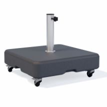 Betonvoet 85kg vierkant (max 55mm) met wielenset
