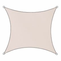 Schaduwdoek Livigno polyester vierkant 5m (naturel)