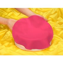 Ausgerollte Rollfondant-Decke Pink Durchmesser 36cm 430g