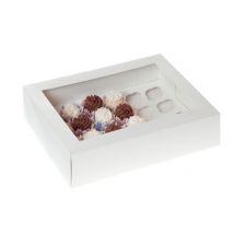 Cupcake Box für 24 Mini-Cupcakes weiß 2 Stück