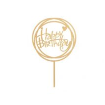 Tortentopper Happy Birthday gold