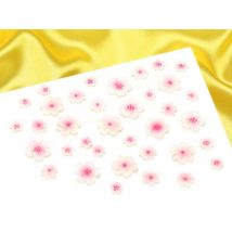 Zuckerdekor Blüten pink 36 Stück
