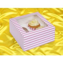 Cupcake Box für 4 Cupcakes Pink Zirkus 2 Stück