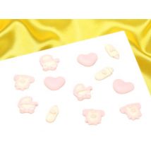 Zuckerdekor Baby babypink 28mm 12 Stück