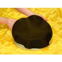 Ausgerollte Rollfondant-Decke Rabenschwarz Durchmesser 36cm 430g