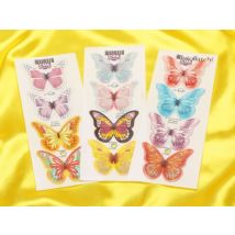 Culpitt 12 Essbare Schmetterlinge aus Reispapier farbig sortiert