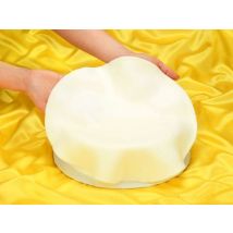 Ausgerollte Rollfondant-Decke Weiß Durchmesser 36cm 430g