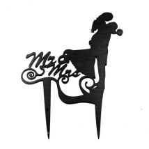 Cake Topper Silhouette Mr & Mrs - Schwarz - Acryl 6