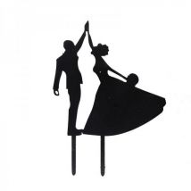 Sweet Kolor - Cake Topper Silhouette Siebter Himmel - Schwarz - Acryl 4
