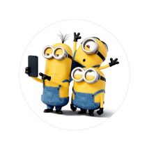 Tortenaufleger Minions Selfie, rund 20cm