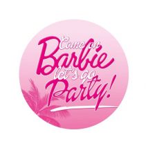 Tortenaufleger Barbie Beach - let's go Party, rund 20cm