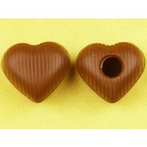 1 Folie Herz-Hohlkörper Medium Vollmilch