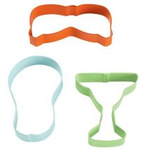 Wilton - Ausstecher Glas,Brille,Flip Flop - 3 - er Set