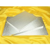 Cakeboard rechteck 40x20cm silber