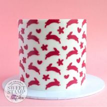 Sweet Stamp Schablone Hase & Blume