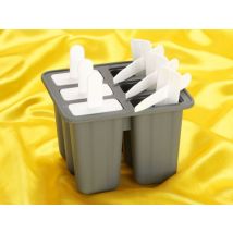 Silikonform Eis am Stiel 6er mit Stielen