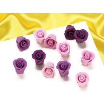 Zuckerdekor Rosenknospen Lila Ombre 12 Stück 2cm
