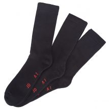 Lusana 3er-Pack Komfortsocken Farbe schwarz Größe: 42-44