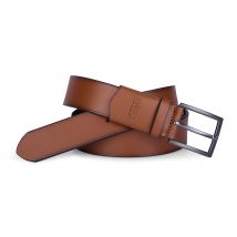 Eurex by Brax Elastischer Ledergürtel mit Stretch-Einsatz Farbe cognac Größe: 130
