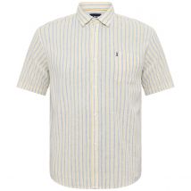 North Freizeithemd mit Leinen Farbe gelb Größe: 4XL