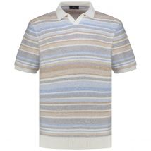 RAGMAN Poloshirt mit Allover-Muster Farbe blau/weiß Größe: 4XL