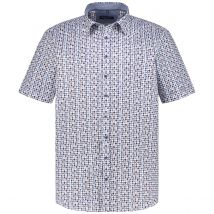 CASA MODA Freizeithemd mit Allover-Print Farbe grau Größe: 7XL