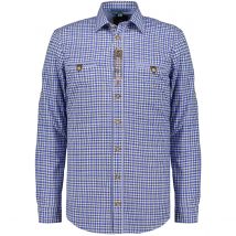 Orbis Trachtenhemd mit Zierelementen und Krempelärmeln Farbe mittelblau Größe: 8XL