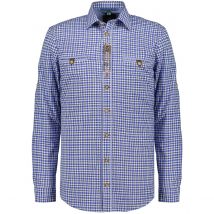 Orbis Trachtenhemd mit Zierelementen und Krempelärmeln Farbe mittelblau Größe: 8XL