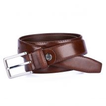 Lindenmann Ledergürtel mit Metallschnalle, Überlänge Farbe braun Größe: 115