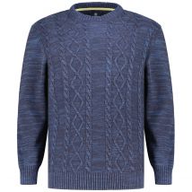 Lerros Pullover aus Baumwollmischung Farbe blau Größe: 4XL