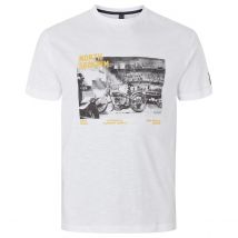 North T-Shirt mit Print Farbe weiß Größe: 3XL