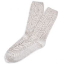 Lusana Kurze Trachtensocke Farbe beige Größe: 46-47