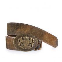 Maddox Trachtengürtel aus Leder, Überlänge Farbe braun Größe: 125