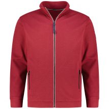 Lerros Sweatjacke aus Baumwollmischung Farbe dunkelrot Größe: 3XL