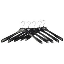 Pfundskerl Extrabreite Kunstoff-Kleiderbügel, 5er-Pack Farbe schwarz Größe: One Size