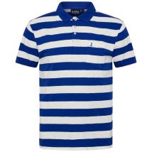 North Poloshirt mit Allover-Muster Farbe blau Größe: 4XL