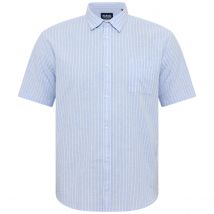 North Freizeithemd mit Leinen Farbe hellblau Größe: 4XL