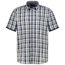 CASA MODA Kariertes Freizeithemd, Short Style Farbe blau Größe: 7XL