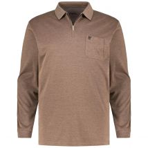 Hajo Poloshirt aus Baumwolle Farbe braun Größe: 5XL