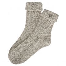 Lusana Kurze Trachtensocke Farbe beige/braun Größe: 46-47